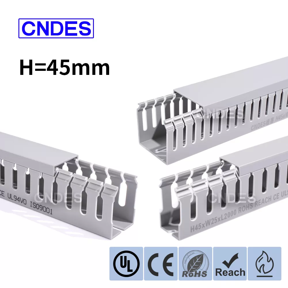 45mm Height Slotted PVC Wire Cover Duct