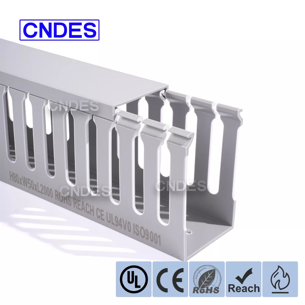 80×50 Slotted PVC Panel Cable Organizer