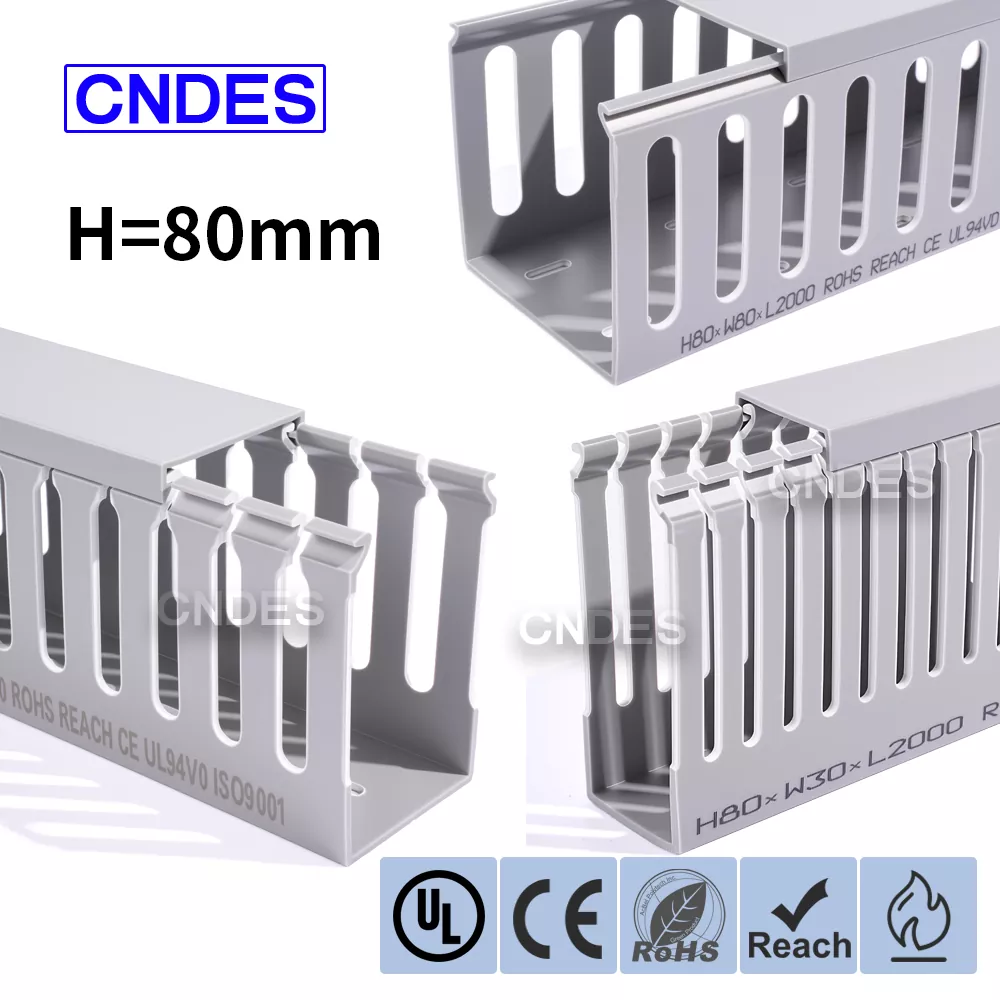 80 Height Slotted PVC Automation Cable Duct