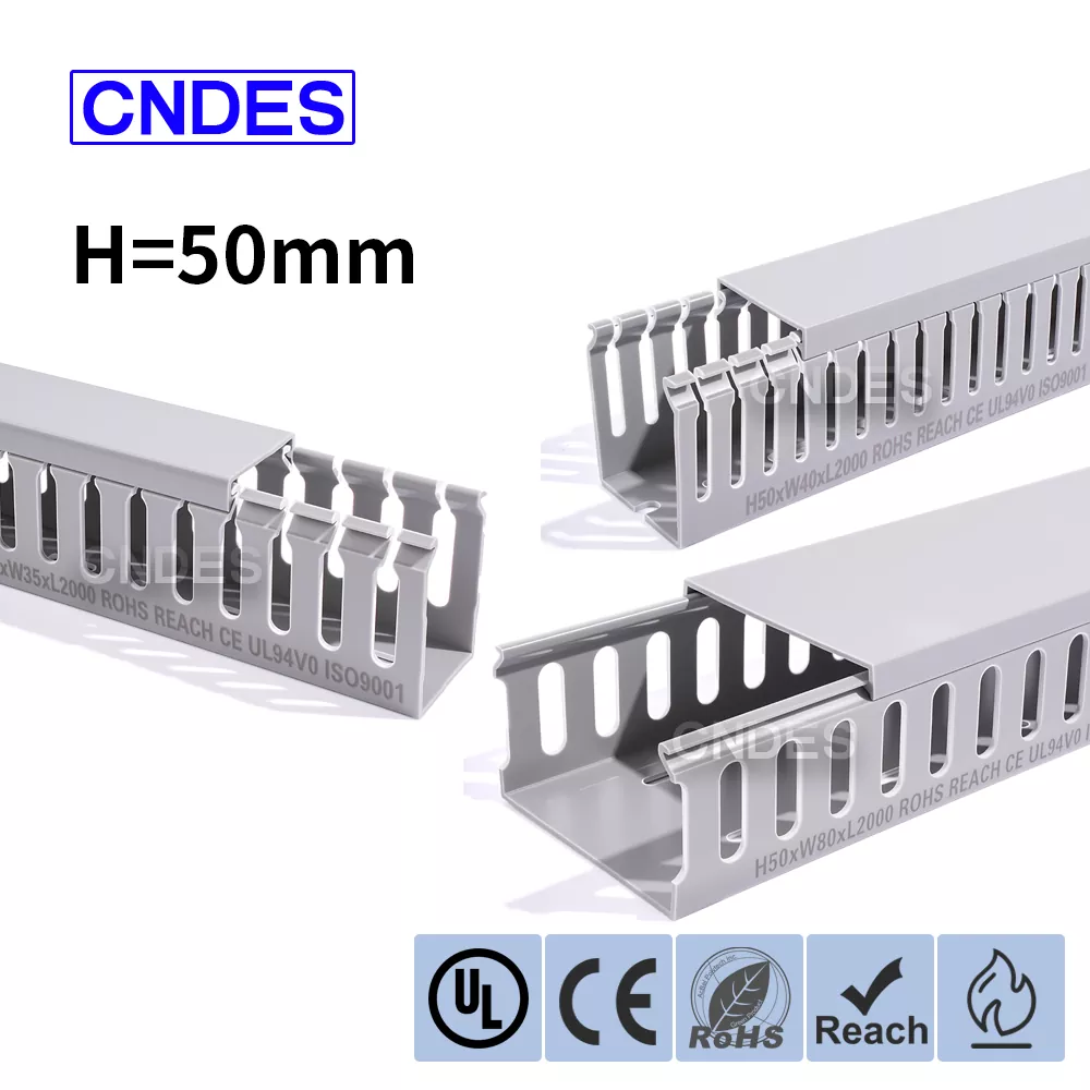 50mm Height Slotted PVC Panel Wiring Duct